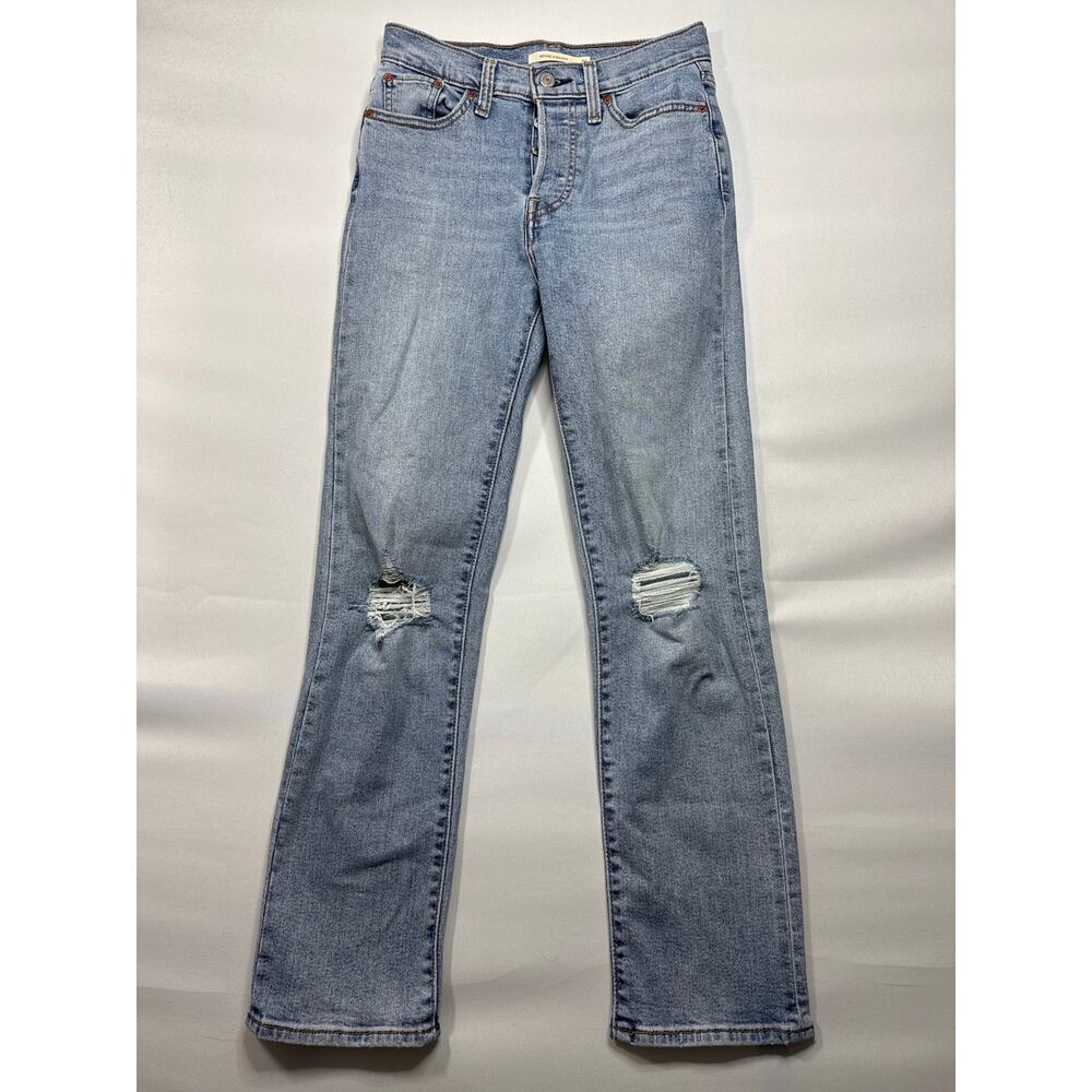 Levi's Women's Wedgie Straight Leg Button Fly Blue Denim Jeans -‎ Size 26x28